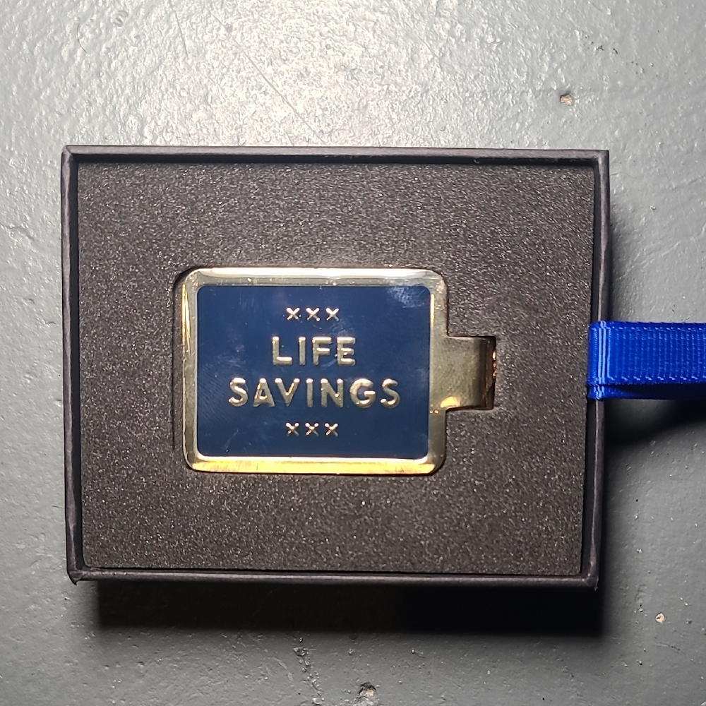 Gold and Blue Money Clip